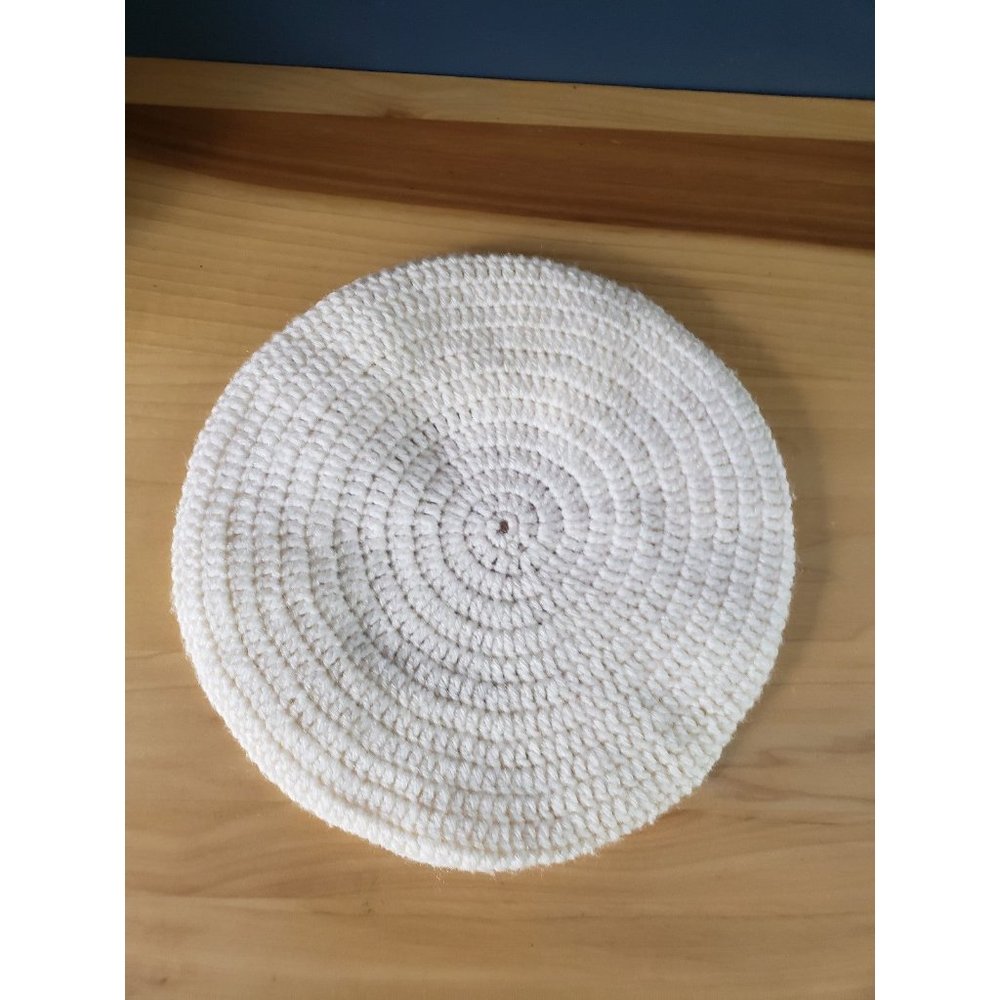 Vintage‎ White Crochet Beret